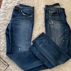 Madewell slim boyfriend jeans 2 pairs for $75
